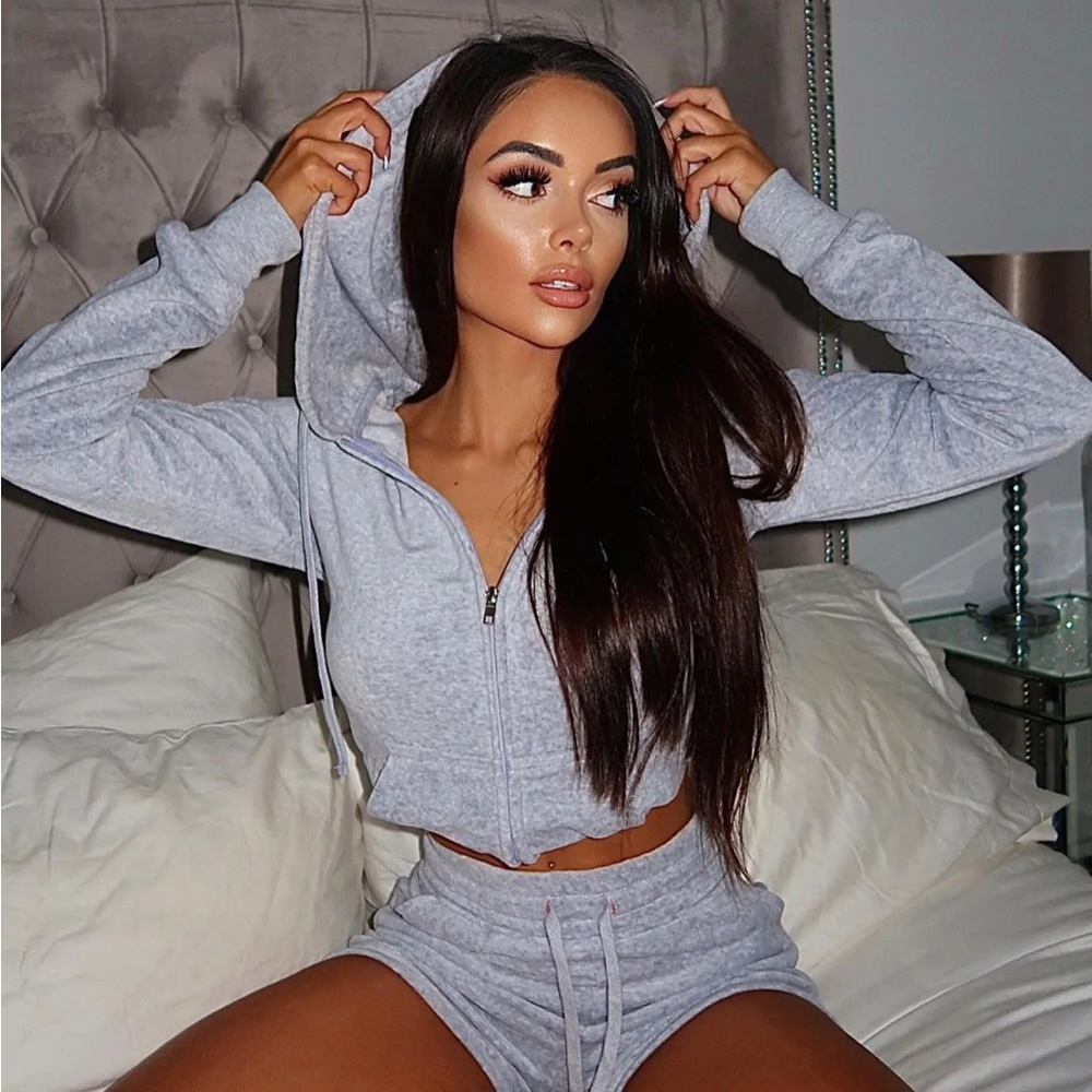 Fashion Nova Velour Short Set